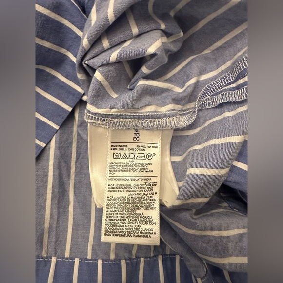 Old Navy Women’s Blue and White Striped Long Sleeve Top size X-Large - Picture 8 of 13